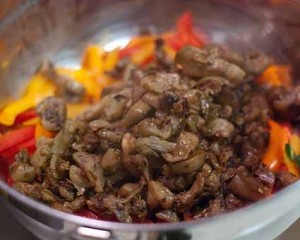 Салат из баклажанов и перца